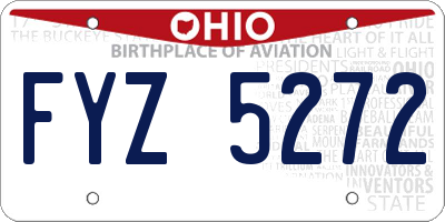 OH license plate FYZ5272