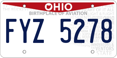 OH license plate FYZ5278