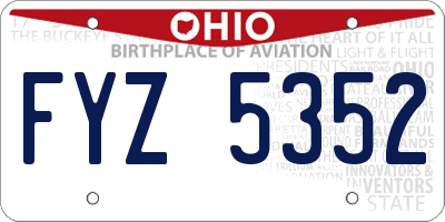 OH license plate FYZ5352