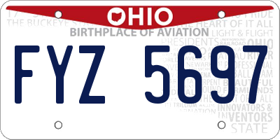 OH license plate FYZ5697