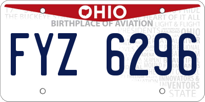 OH license plate FYZ6296