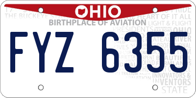 OH license plate FYZ6355