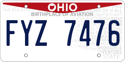 OH license plate FYZ7476
