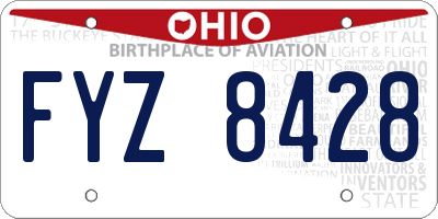 OH license plate FYZ8428