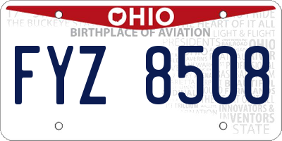 OH license plate FYZ8508