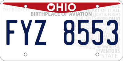 OH license plate FYZ8553
