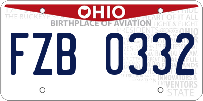 OH license plate FZB0332