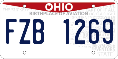 OH license plate FZB1269