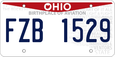 OH license plate FZB1529