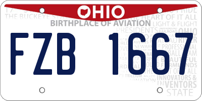 OH license plate FZB1667