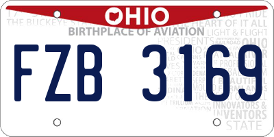 OH license plate FZB3169