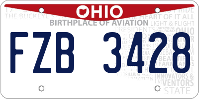 OH license plate FZB3428