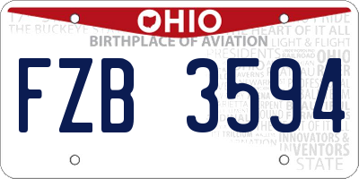 OH license plate FZB3594