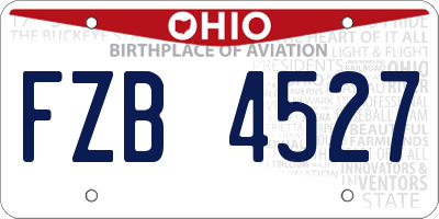 OH license plate FZB4527