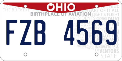 OH license plate FZB4569