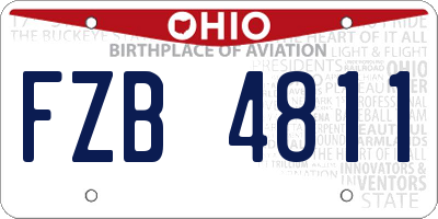 OH license plate FZB4811
