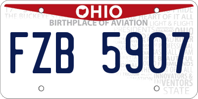 OH license plate FZB5907