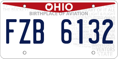 OH license plate FZB6132