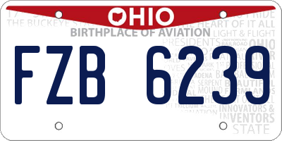 OH license plate FZB6239