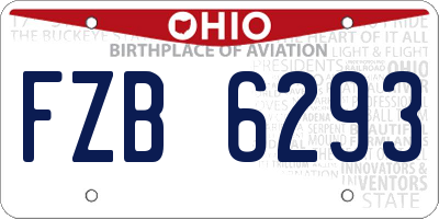 OH license plate FZB6293