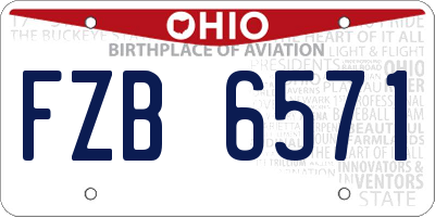 OH license plate FZB6571