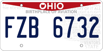 OH license plate FZB6732