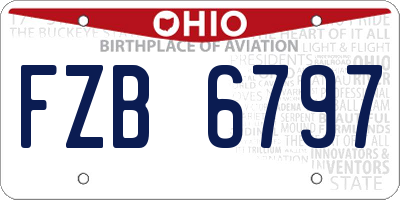 OH license plate FZB6797