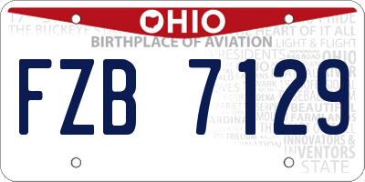 OH license plate FZB7129