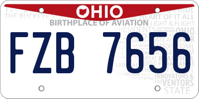 OH license plate FZB7656