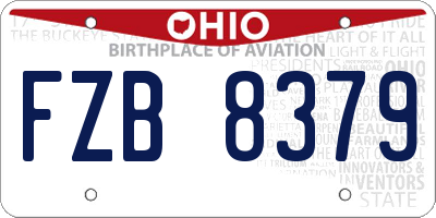 OH license plate FZB8379