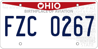 OH license plate FZC0267