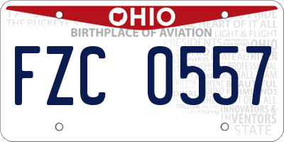 OH license plate FZC0557