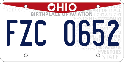OH license plate FZC0652