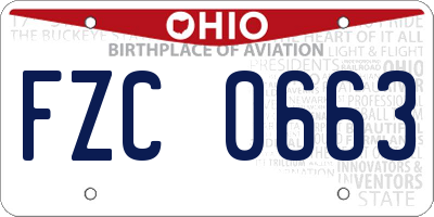 OH license plate FZC0663