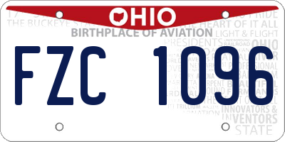 OH license plate FZC1096