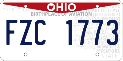 OH license plate FZC1773