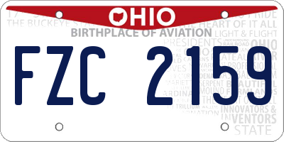 OH license plate FZC2159