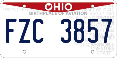 OH license plate FZC3857