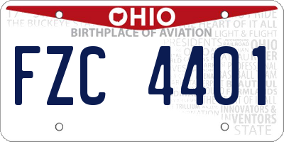 OH license plate FZC4401