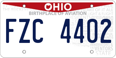 OH license plate FZC4402