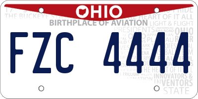 OH license plate FZC4444
