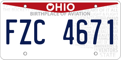 OH license plate FZC4671