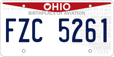 OH license plate FZC5261