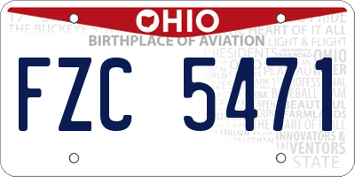 OH license plate FZC5471