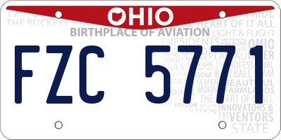 OH license plate FZC5771