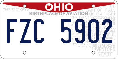 OH license plate FZC5902
