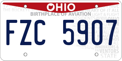 OH license plate FZC5907