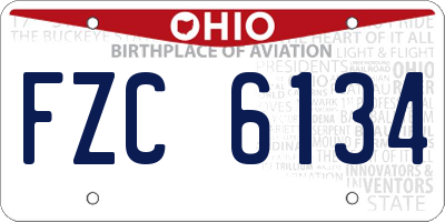 OH license plate FZC6134