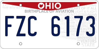OH license plate FZC6173