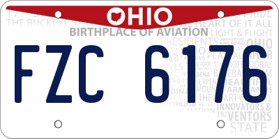 OH license plate FZC6176